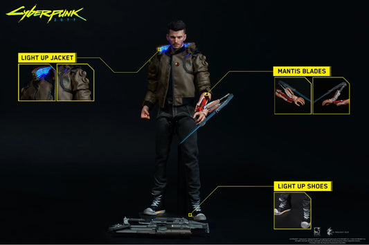  Cyberpunk 2077: Male V with Female V and Motorcycle 1:6 Scale Figure Set  0713929402946