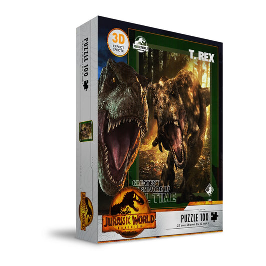  Jurassic World: T-Rex 3D Effect 100 Piece Puzzle  8435450255755