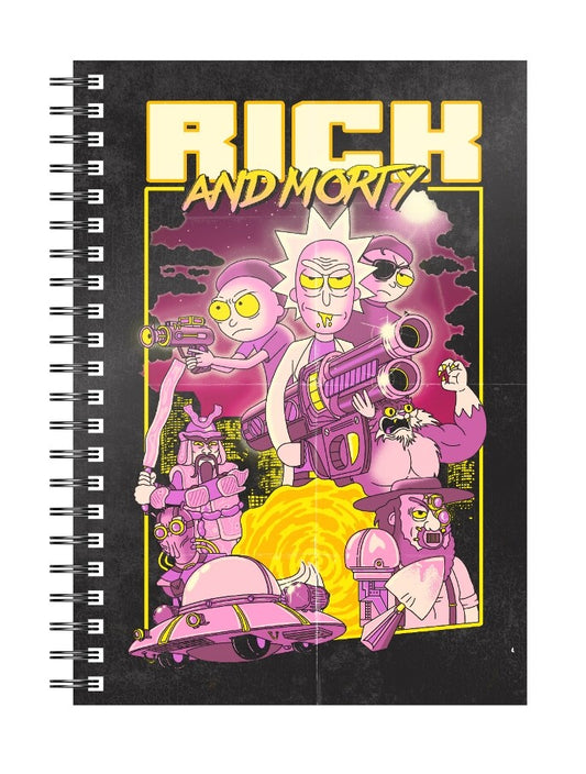 Rick and Morty: Retro Poster Spiral Notebook  8435450246609