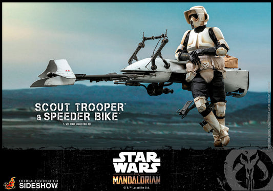  Star Wars: The Mandalorian - Scout Trooper and Speeder Bike 1:6 Scale Figure Set  4895228605252
