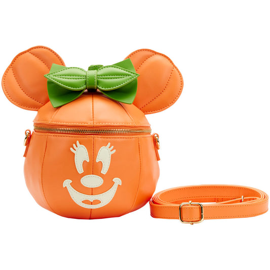 Loungefly - Disney Glow Face Pumpkin Minnie Figural Cross Body Bag 0671803426122