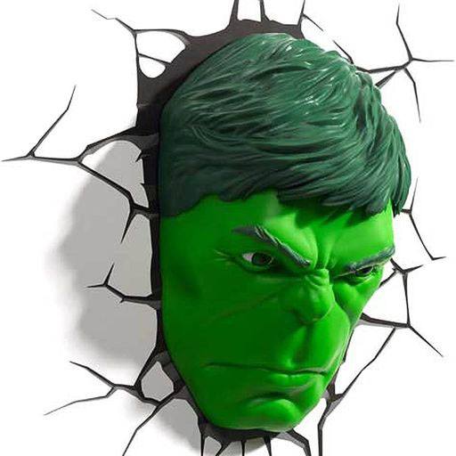 Marvel 3D LED Light Hulk Face 3D 0816733840451