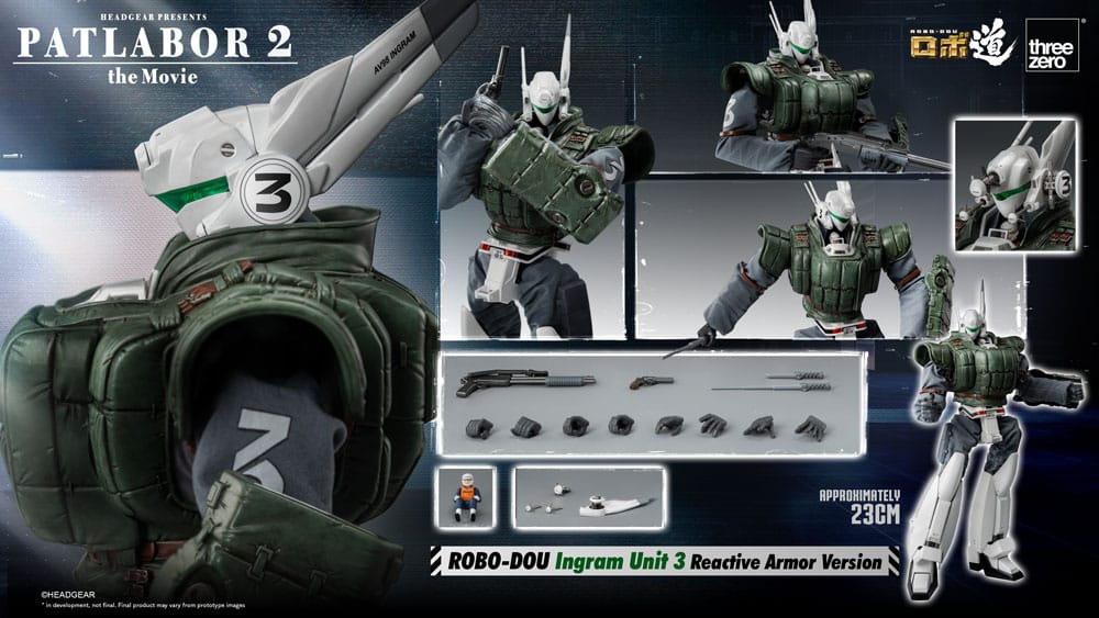 Patlabor 2: The Movie Robo-Dou Action Figure Ingram Unit 3 Reactive Armor Version 23 cm 4895250812956