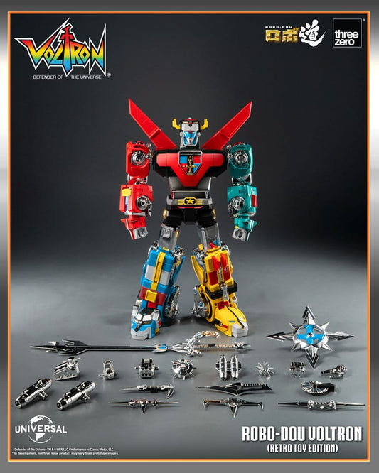 Voltron: Defender of the Universe Robo-Dou Action Figure Voltron Retro Toy Edition 27 cm 4895250816800