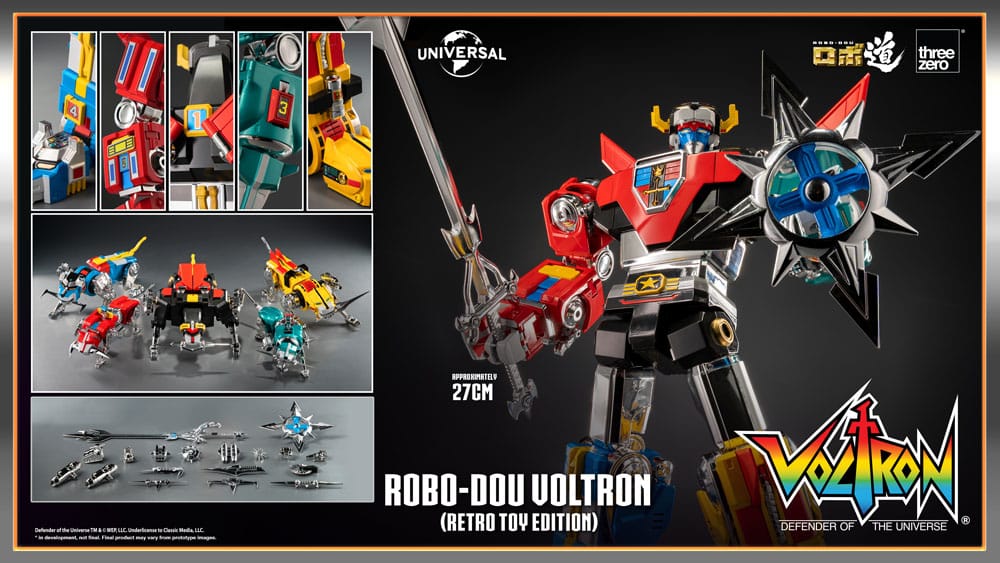 Voltron: Defender of the Universe Robo-Dou Action Figure Voltron Retro Toy Edition 27 cm 4895250816800
