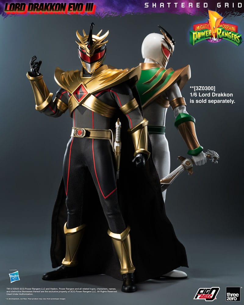 Mighty Morphin Power Rangers Shattered Grid  FigZero Action Figure 1/6 Lord Drakkon Evo III 30 cm  4895250819894