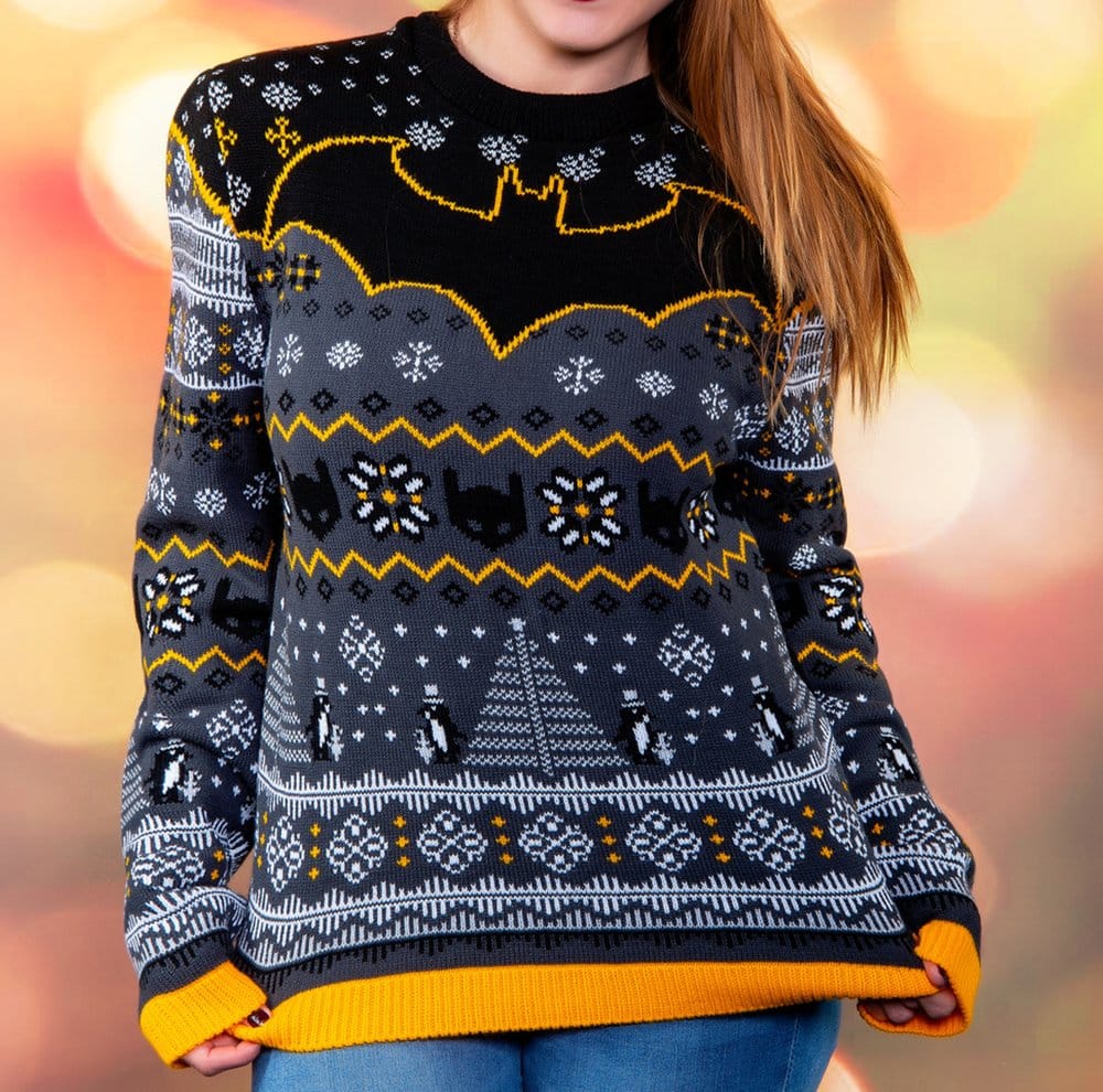 Batman Christmas Sweater Penguin Size M 5060674403694