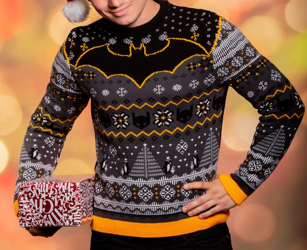 Batman Christmas Sweater Penguin Size M 5060674403694