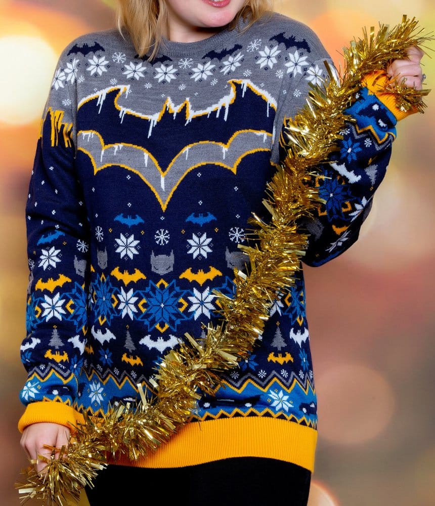 Batman Christmas Sweater Frosty Size M 5060674406558