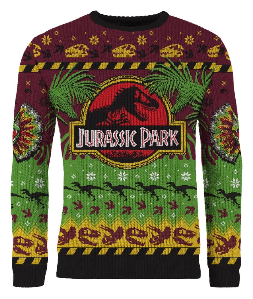 Jurassic Park Christmas Sweater Happy Rexmas Size M 5060914718298