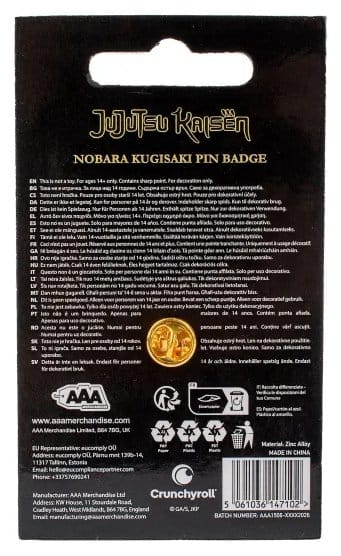 Jujutsu Kaisen Icon Pin Badge Nobara Kugisaki 5061036147102