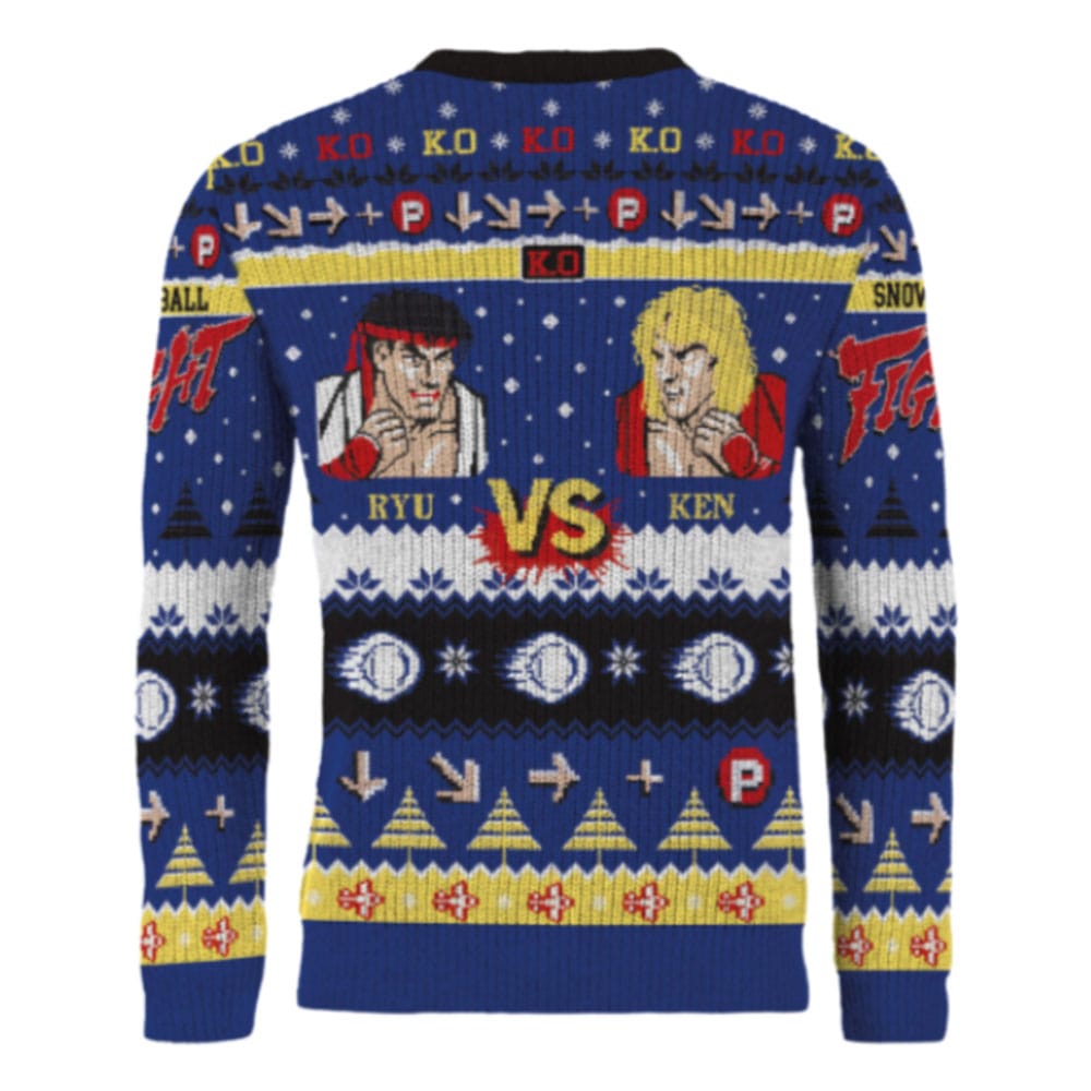 Street Fighter Christmas Sweater Ryu & Ken Size S 5061036143654