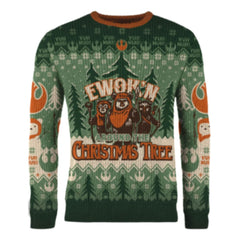 Star Wars Christmas Sweater Ewok'n around the Christmas Tree  Size S 5061036145887