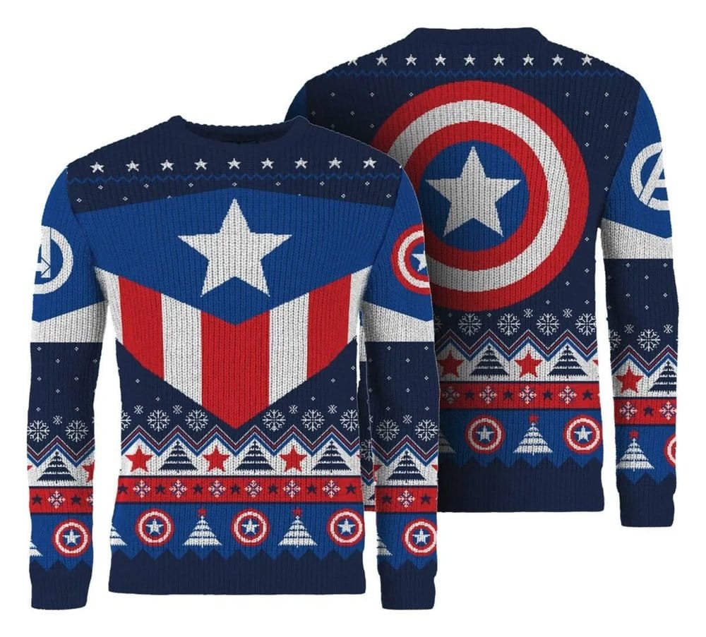 Captain America Christmas Sweater Size XS 5060674400075