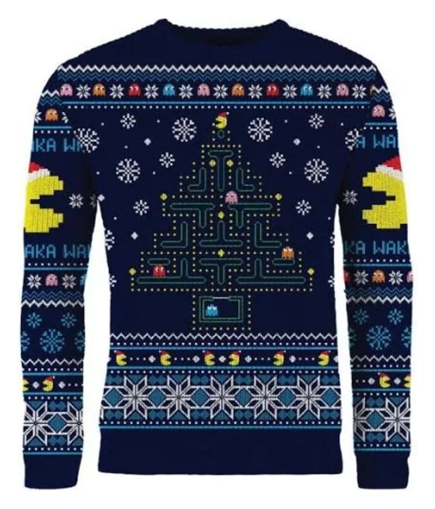 Pac-Man Christmas Sweater Size M 5060674400228
