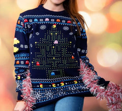 Pac-Man Christmas Sweater Size M 5060674400228