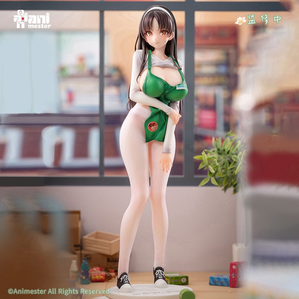 Original Character Statue 1/6 First Business! Mari Hanamiya the Gentle Shop Assistant illustration by POPQN 28 cm   6976881810363