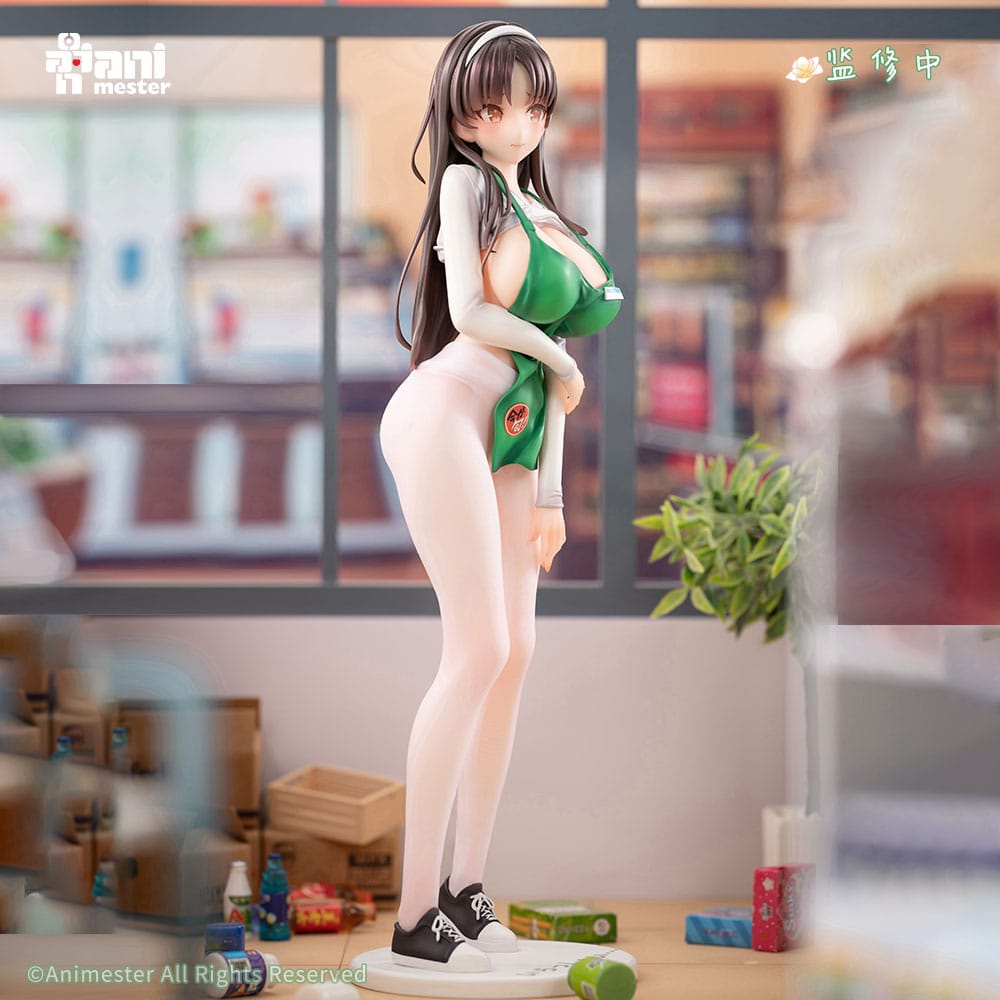 Original Character Statue 1/6 First Business! Mari Hanamiya the Gentle Shop Assistant illustration by POPQN 28 cm   6976881810363