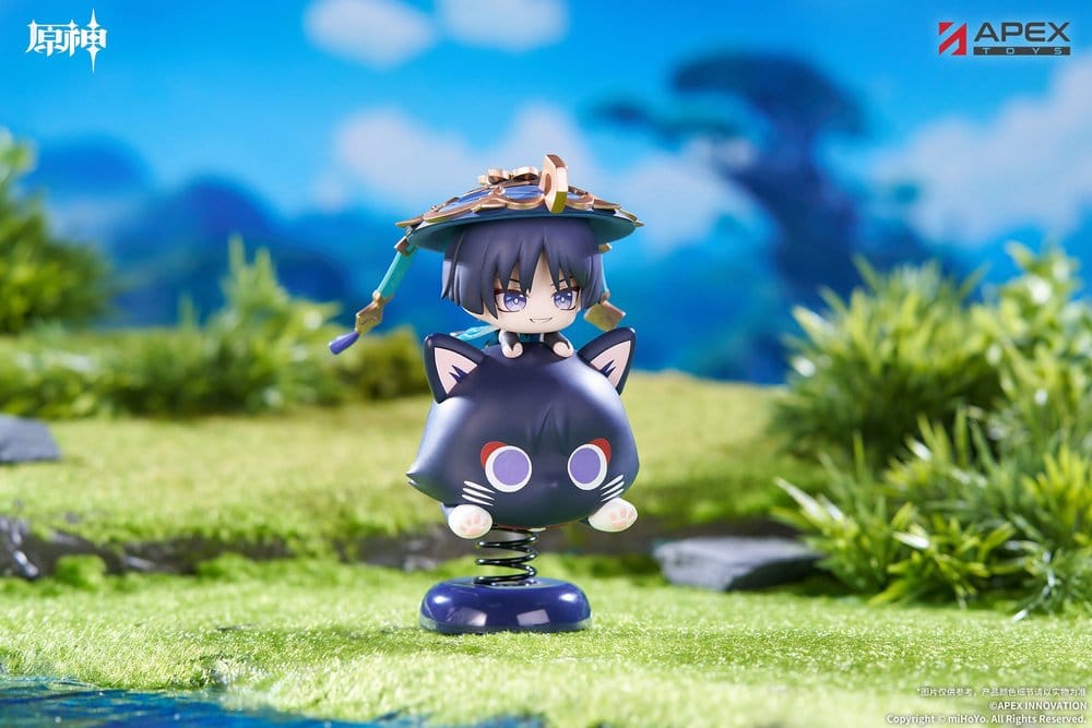 Genshin Impact Chibi Chara Yurayura Stand PVC Figure Wanderer 11 cm 6971995423126