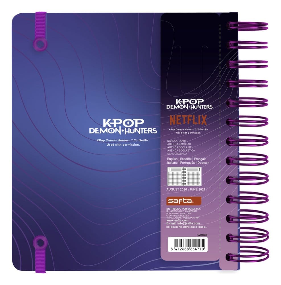 KPop Demon Hunters School Diary daily planner 2026/2027 A5 8412688654710