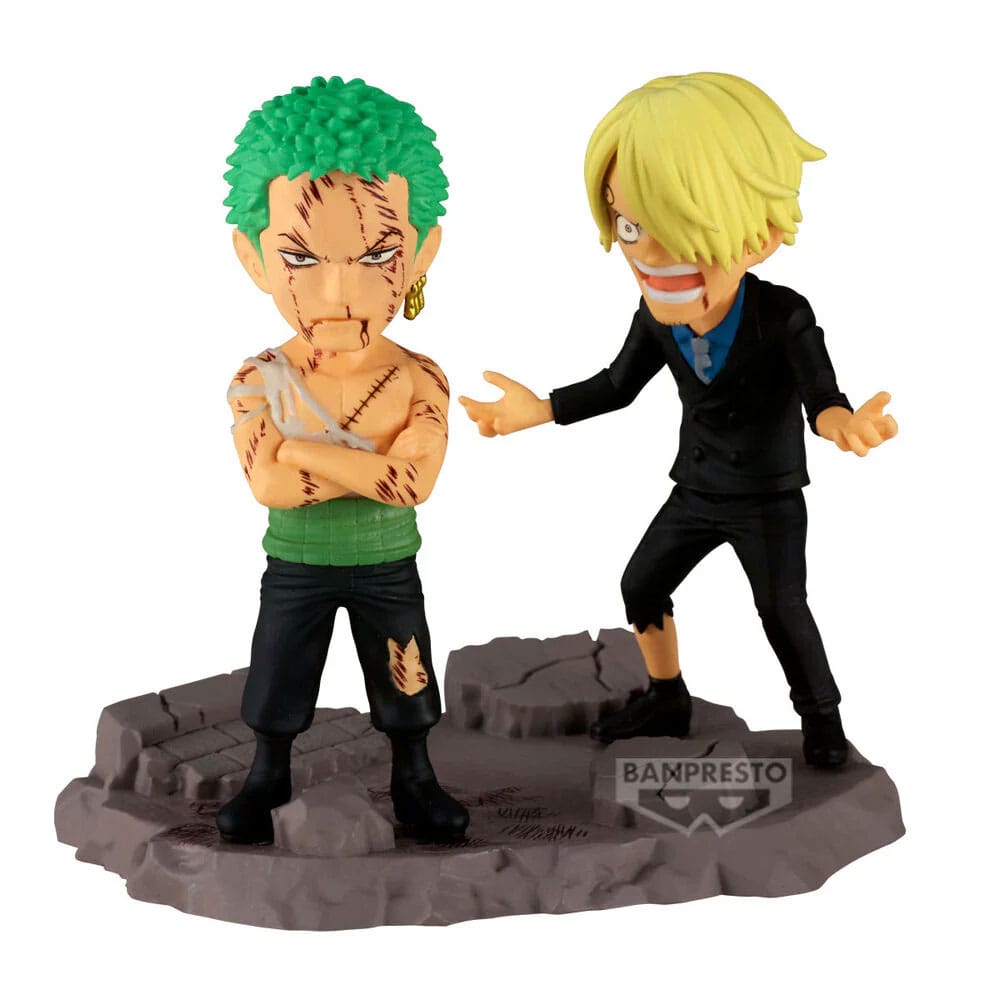 One Piece WCF Log Stories PVC Statue Roronoa Zoro & Sanji 8 cm 4983164295238