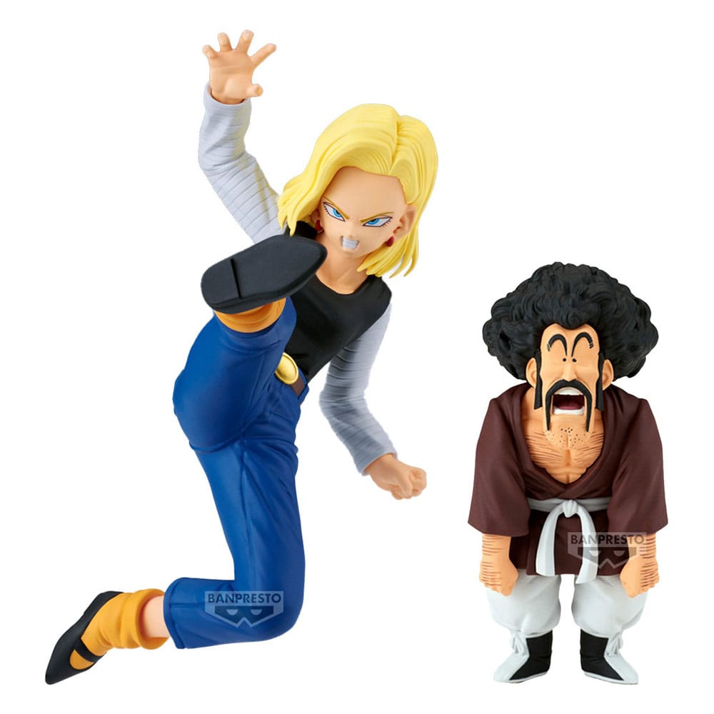 Dragon Ball Z Match Makers PVC Statue Android 18 11 cm Vs. Mr. Satan 8 cm 4573102696458