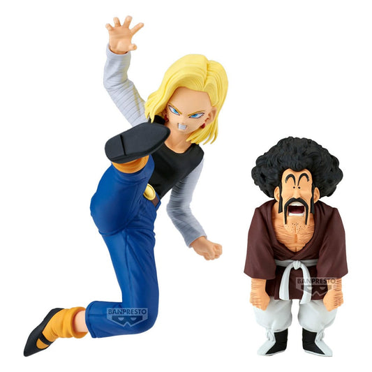Dragon Ball Z Match Makers PVC Statue Android 18 11 cm Vs. Mr. Satan 8 cm 4573102696458