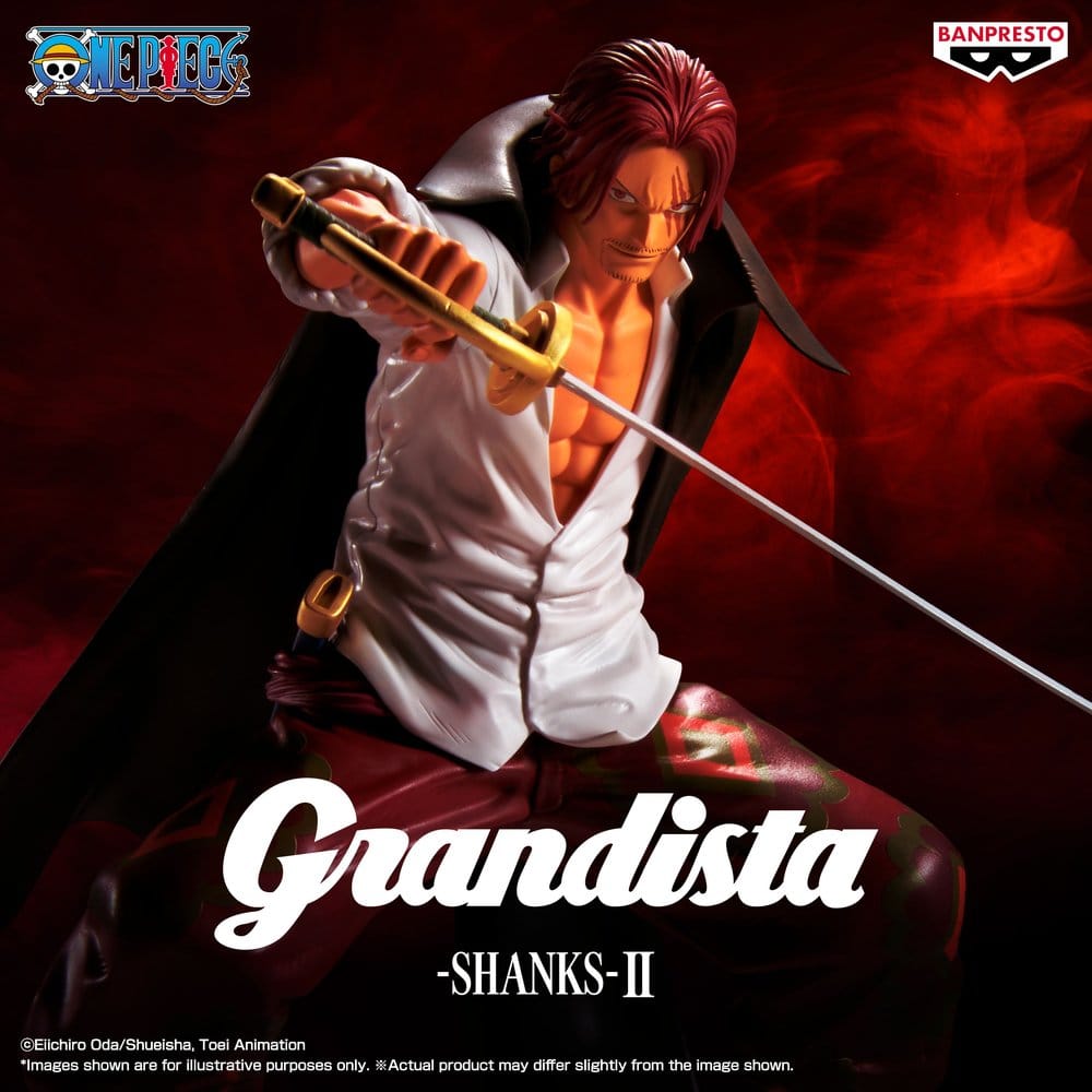 One Piece Grandista PVC-Figur Shanks II 23 cmOne Piece Grandista PVC Figure Shanks II 23 cmOne Piece Grandista figurine PVC Shanks II 23 cmOne Piece Grandista Figura PVC Shanks II 23 cm 4573102744579
