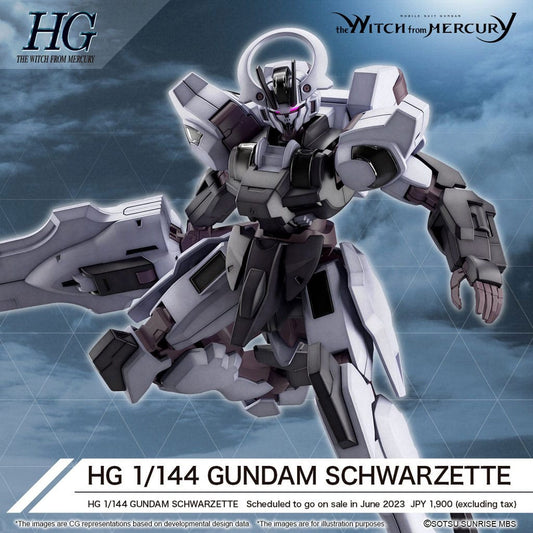 Gundam: The Witch from Mercury High Grade Plastic Model Kit 1/144 Gundam Schwarzette 4573102650245