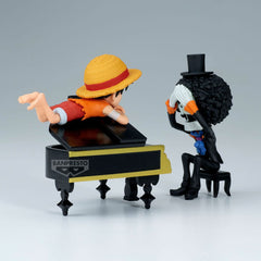 One Piece WCF Log Stories PVC Statue Luffy & Brook 8 cm 4983164296402