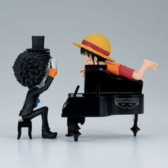 One Piece WCF Log Stories PVC Statue Luffy & Brook 8 cm 4983164296402
