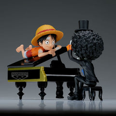 One Piece WCF Log Stories PVC Statue Luffy & Brook 8 cm 4983164296402