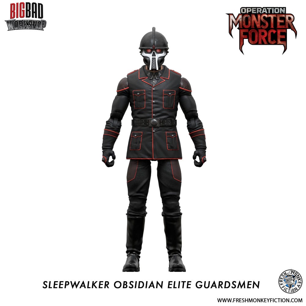 Operation: Monster Force Action Figure 1/12 Sleepwalker Obsidian Elite Guardsmen 15 cm 0658580014858