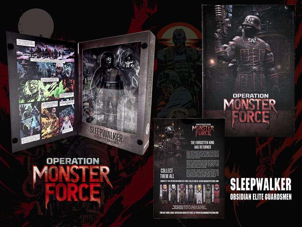 Operation: Monster Force Action Figure 1/12 Sleepwalker Obsidian Elite Guardsmen 15 cm 0658580014858