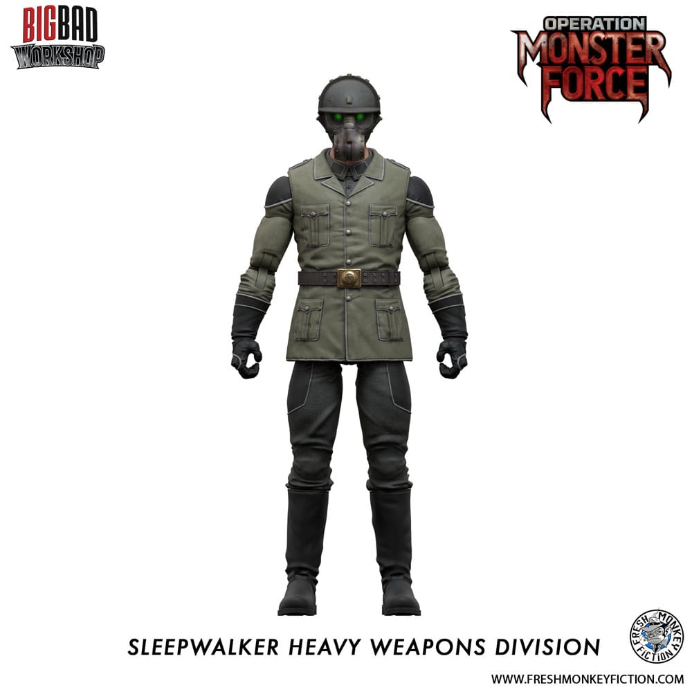 Operation: Monster Force Action Figure 1/12 Sleepwalker Heavy Weapons Division 15 cm 0658580014841