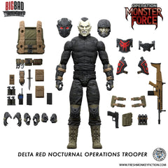 Operation: Monster Force Action Figure 1/12 Delta Red Nocturnal Operations Trooper 15 cm 0658580014834