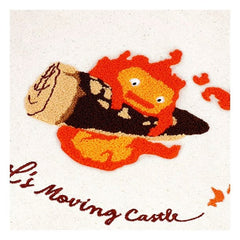 Howl's Moving Castle Tote Bag Embroidery Canvas Calcifer in a hurry 4990593483228