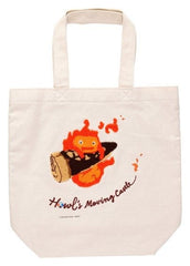 Howl's Moving Castle Tote Bag Embroidery Canvas Calcifer in a hurry 4990593483228