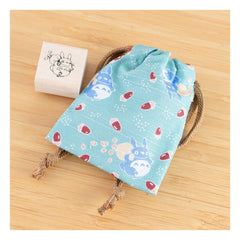 My Neighbor Totoro Stamp with Pouch Middle Totoro & Acorns 4977524129806