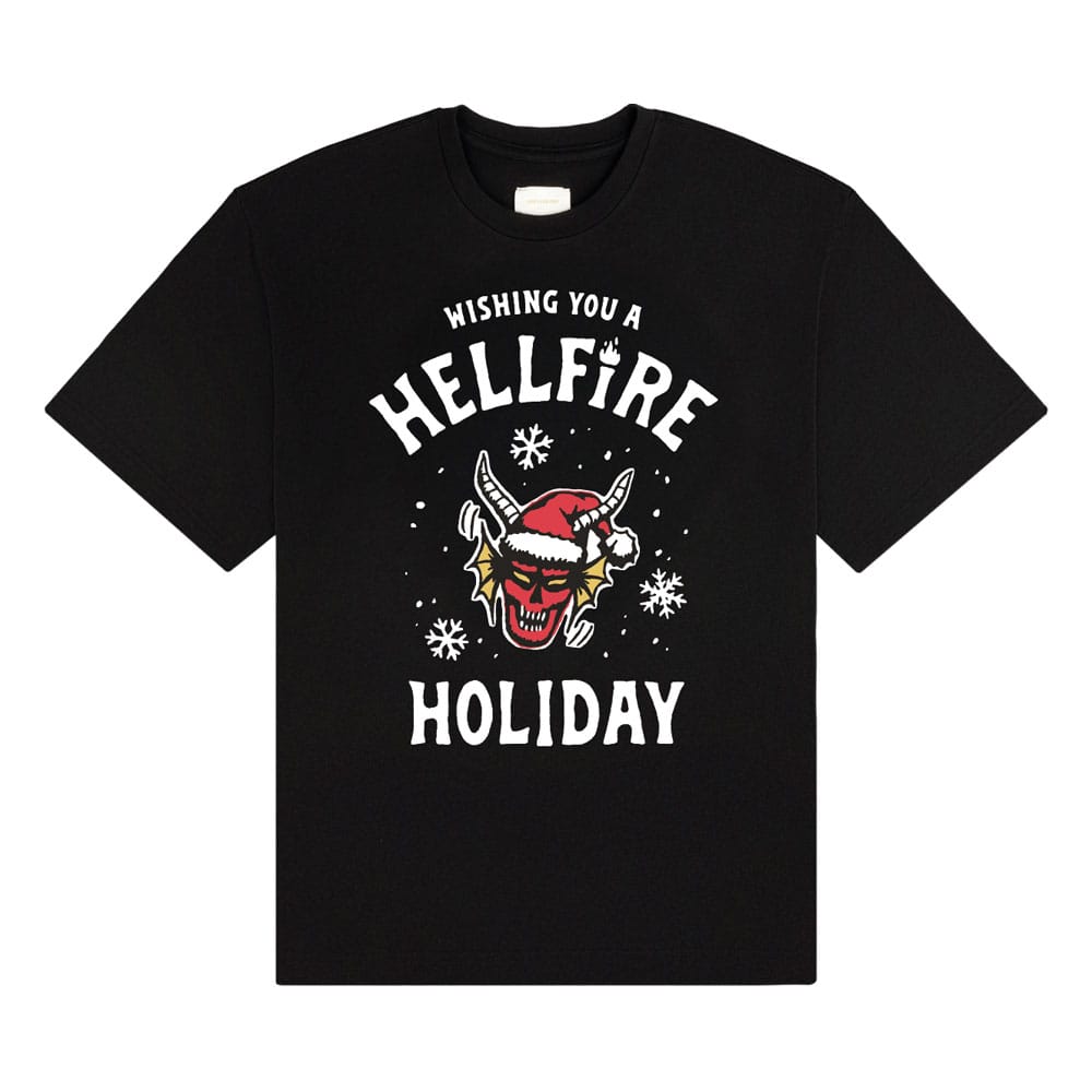 Stranger Things T-Shirt Wishing You A Hellfire Holiday Size S 5063609729432