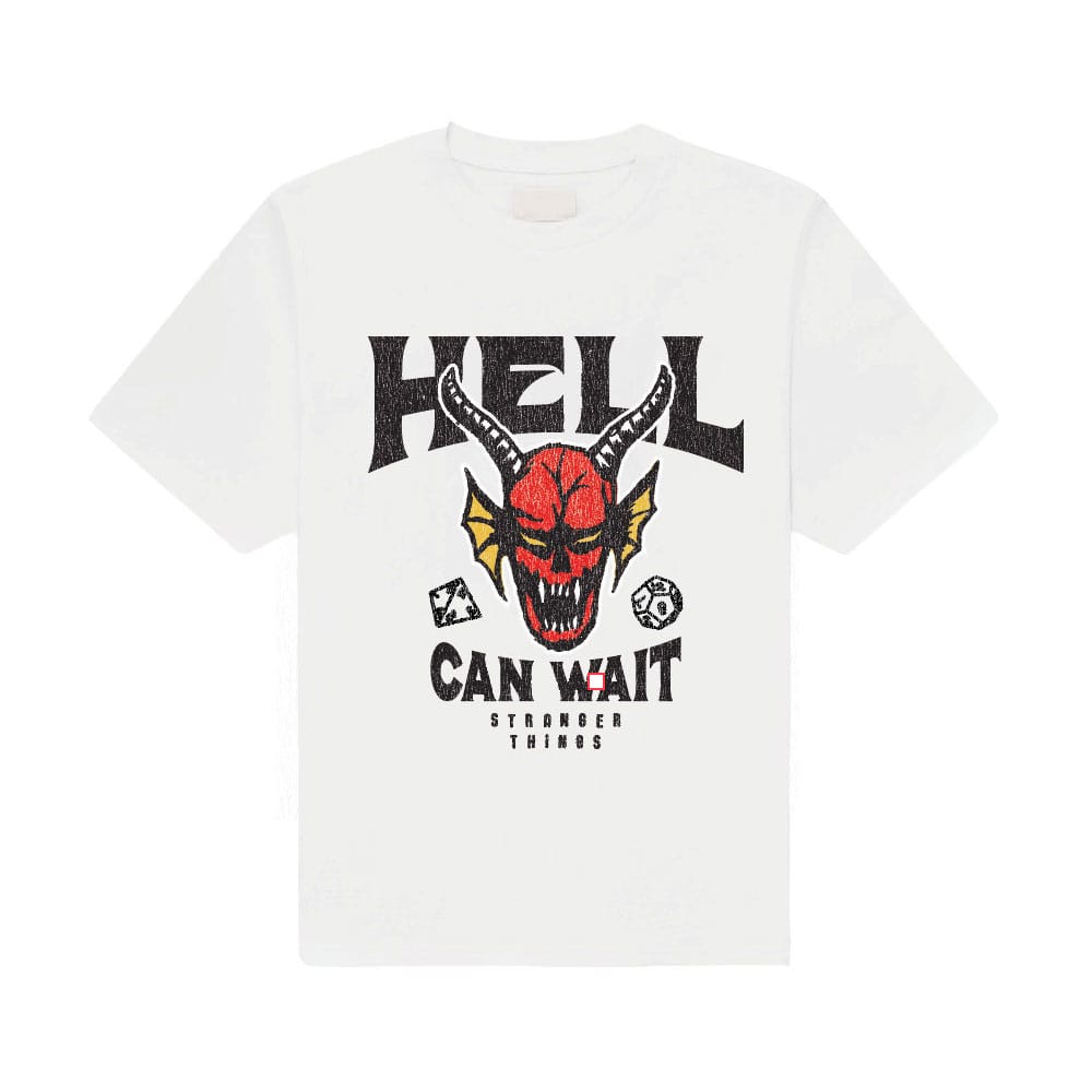 Stranger Things T-Shirt Hell Can Wait (white) Size S 5063609728282