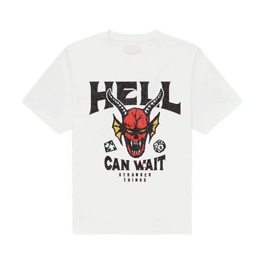 Stranger Things T-Shirt Hell Can Wait (white) Size S 5063609728282