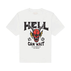 Stranger Things T-Shirt Hell Can Wait (white) Size S 5063609728282