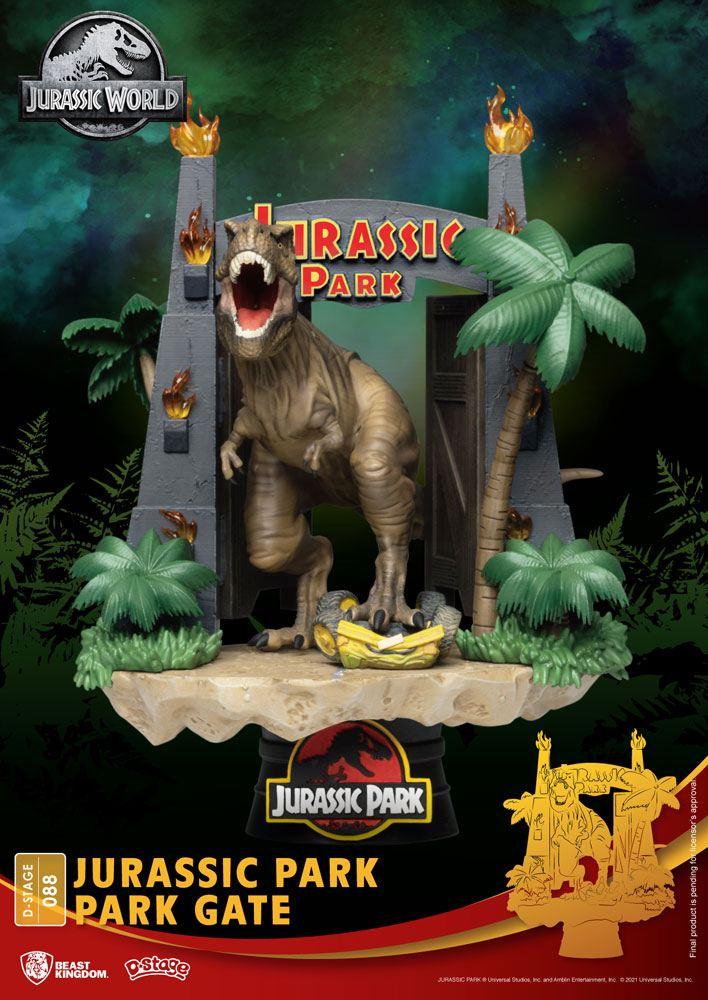 Jurassic Park D-Stage PVC Diorama Park Gate 15 Cm - Amuzzi