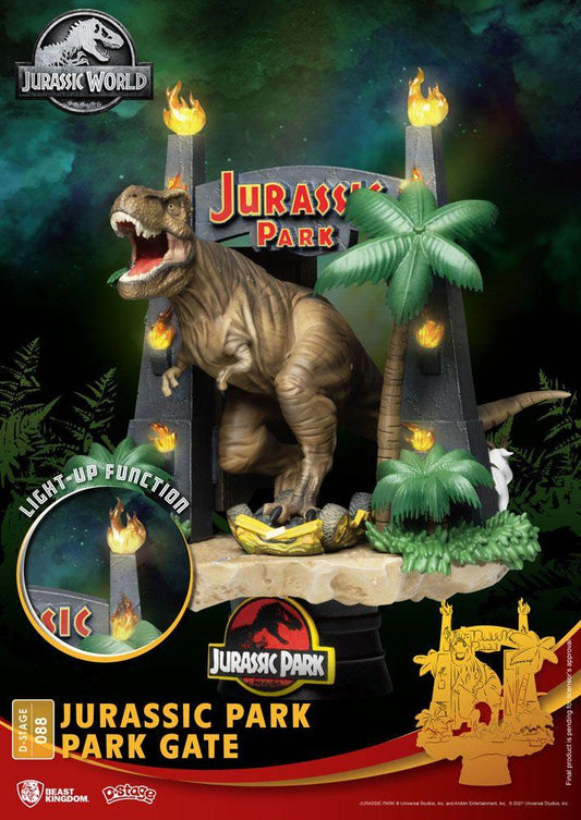 Jurassic Park D-Stage PVC Diorama Park Gate 15 Cm - Amuzzi