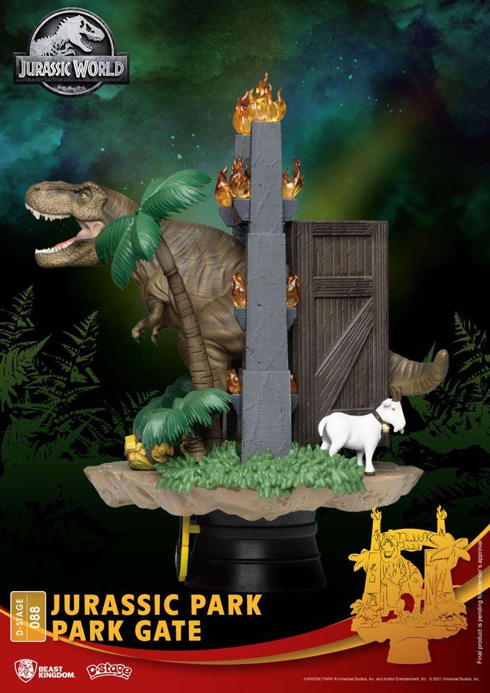 Jurassic Park D-Stage PVC Diorama Park Gate 15 Cm - Amuzzi