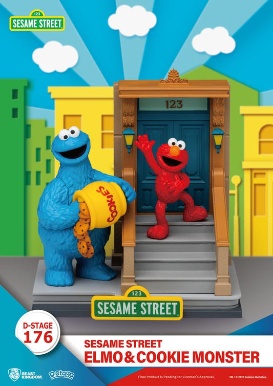 Sesame Street D-Stage PVC Statue Elmo & Cookie Monster 11 cm  4711385261196