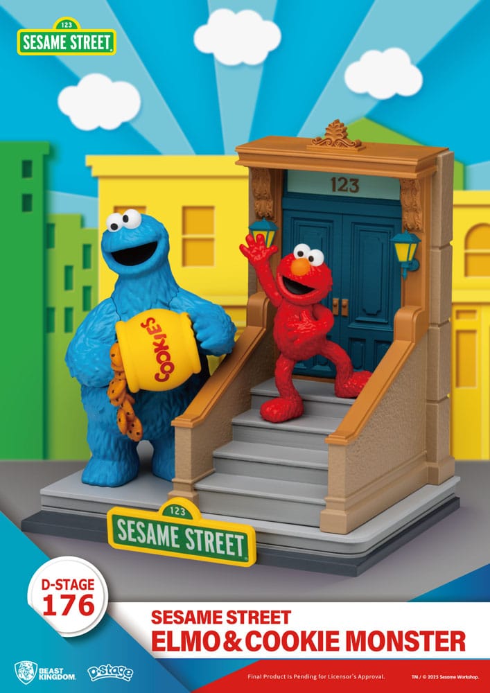 Sesame Street D-Stage PVC Statue Elmo & Cookie Monster 11 cm  4711385261196