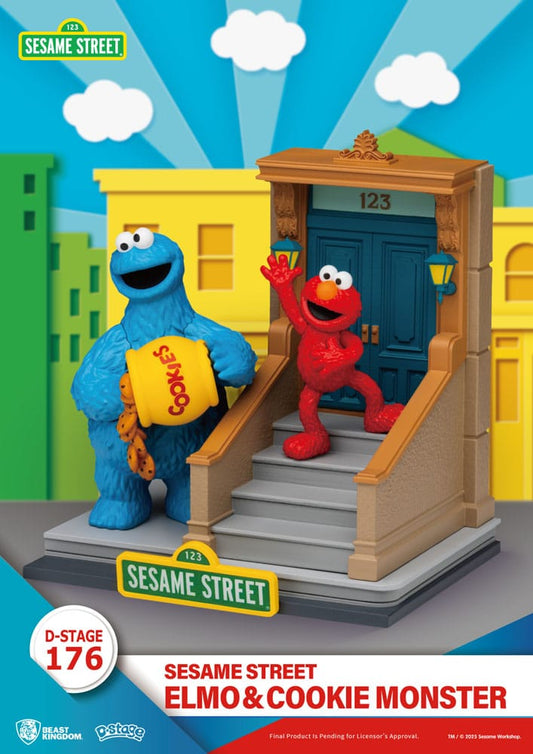 Sesame Street D-Stage PVC Statue Elmo & Cookie Monster 11 cm  4711385261196
