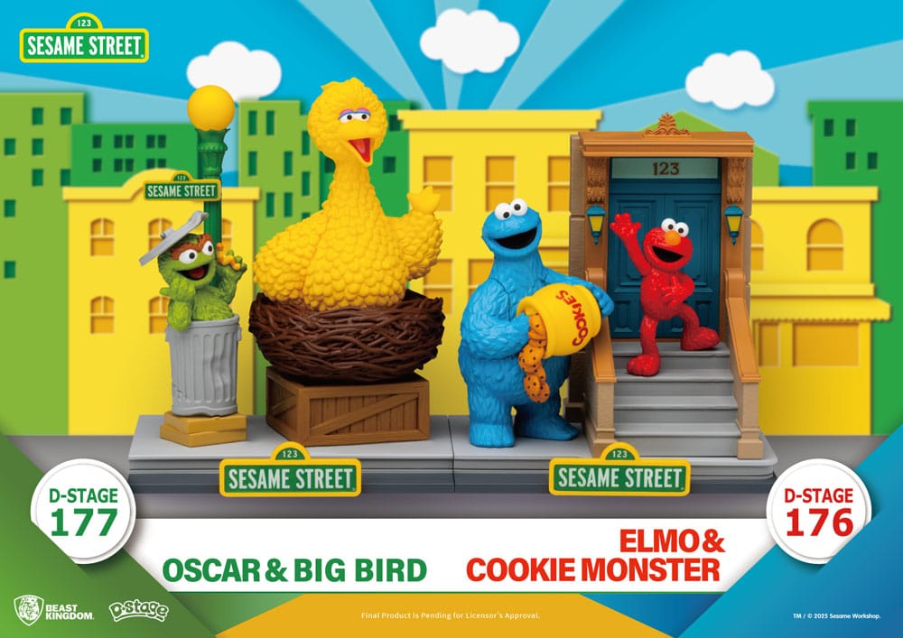 Sesame Street D-Stage PVC Statue Oscar & Big Bird 12 cm 4711385261219
